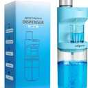 ZOFGENOW Automatic Mouthwash Dispenser for Bathroom,Bathroom Accessories 19.4 Fl Oz Dispensers with Magnetic Cups,Wall Mounted Dispenser,Suitable for All Age Groups,Blue