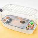 Large Turtle Tank Aquarium Kit with Basking Platform 3-Stage Filter Heating Lamp Anti-Escape Lid Complete Habitat for Aquatic Box Turtles (White, 19.610.08.4 Inch)
