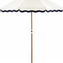 6FT Patio Beach Umbrella for Outdoor, UPF 50+ Sun Shade for Patio, Backyard, Garden, Pool and Beach, Tilt Adjustable, Portable, Harbour White