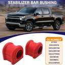 K7353 Premium Sway Bar Bushing Kit Front Rear Right Side Suspension Kit Pair For 1994-2010 2011-2018 Dodge Ram 1500 2500 3500