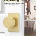 Goldenwarm Gold Dummy Door Knobs, Zinc-Alloy Brushed Gold Heavy Duty Single-Sided Door Locks (3 Pack)