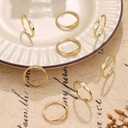 Florideco 14K Gold Filled Ring Initial Ring Dainty Simple Letter Band Rings Signet Stackable Pinky Alphabet Thin Thumb Rings for Women Non Tarnish Size 6 7 8 9 10