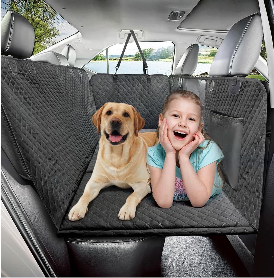 Vailge Dog Car Seat Cover, Dog Hammock for Car Backseat, Non Inflatable seat Cover for Back seat,Hard Bottom Back Seat Protector for Cars,Trucs & SUVs, Standard