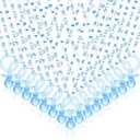 Chengu 100 Pcs Baby Shower Pacifiers Necklace, Acrylic Pacifiers Necklace Charm for Gender Reveal Party Decorations(Blue) (Blue and White)