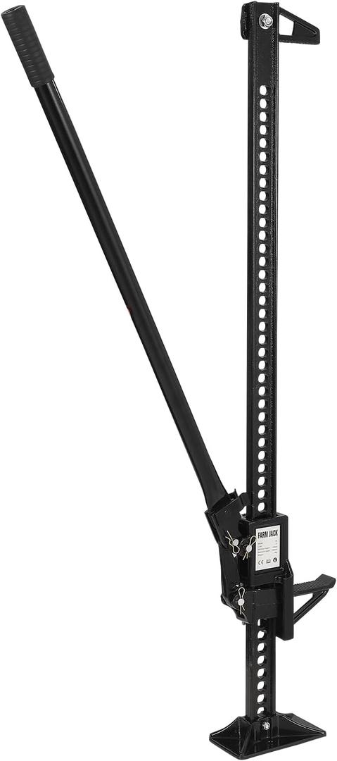 60 Inch High Lift Jack, 3 Ton (6600 Lb) Capacity Ratcheting Off Road Utility High Lift Jack Farm Jack, Heavy-Duty Farm Jack for Tractor Truck Car Jeep, Black