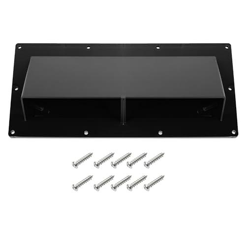 TonGass RV Range Hood Vent Cover for Camper, RV Exhaust Side Stove Vent Cover Replacement for Trailers & Motorhomes, Includes 10 Screws - Black