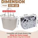 2 x Nyton Organizer Insert for Original Large Bogg Bag Cover Beach Liner for XL Bogg Storage Separator with Mesh Pocket Sport Mom (BLACK WHITE COW, XL for Simple Modern, 1 Organizer Insert)