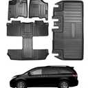 Car Floor Mats and Cargo Liner Compatible for 2013-2020 Toyota Sienna 7 Seats Trunk Liner All Weather TPE Floor Liner for 2013 2014 2015 2016 2017 2018 2019 2020 Toyota Sienna Accessories