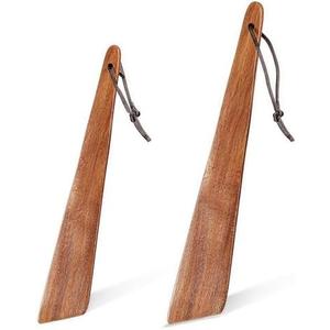 KinShare Acacia Wood Spatula Set, 2-Pack Wooden Spatulas (12” & 10”), Non-Scratch Flat Turner for Nonstick Cookware, Dishwasher Safe, Lightweight & Multipurpose
