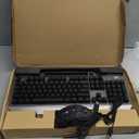 AULA Keyboard, T102 104 Keys Gaming Keyboard and Mouse Combo with RGB Backlit Number Pad, All-Metal Panel Waterproof Light Up PC Keyboard, USB Wired Computer Keyboards Gaming for MAC Xbox PC Gamer, Black Keycaps + Silver Panel 