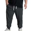 MAIKANONG Men's Big Tall Sweatpants with Zipper Pockets Grey (XXL)