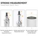 Pneumatic 16mm Bore 100mm Stroke Air Cylinder Double Action with 2Pcs 6mm Fitting MAL16x100