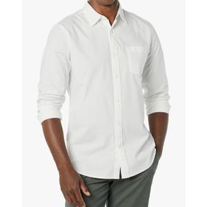 Amazon Essentials Men's Long-Sleeve Slim-Fit Stretch Poplin Shirt, 16Y