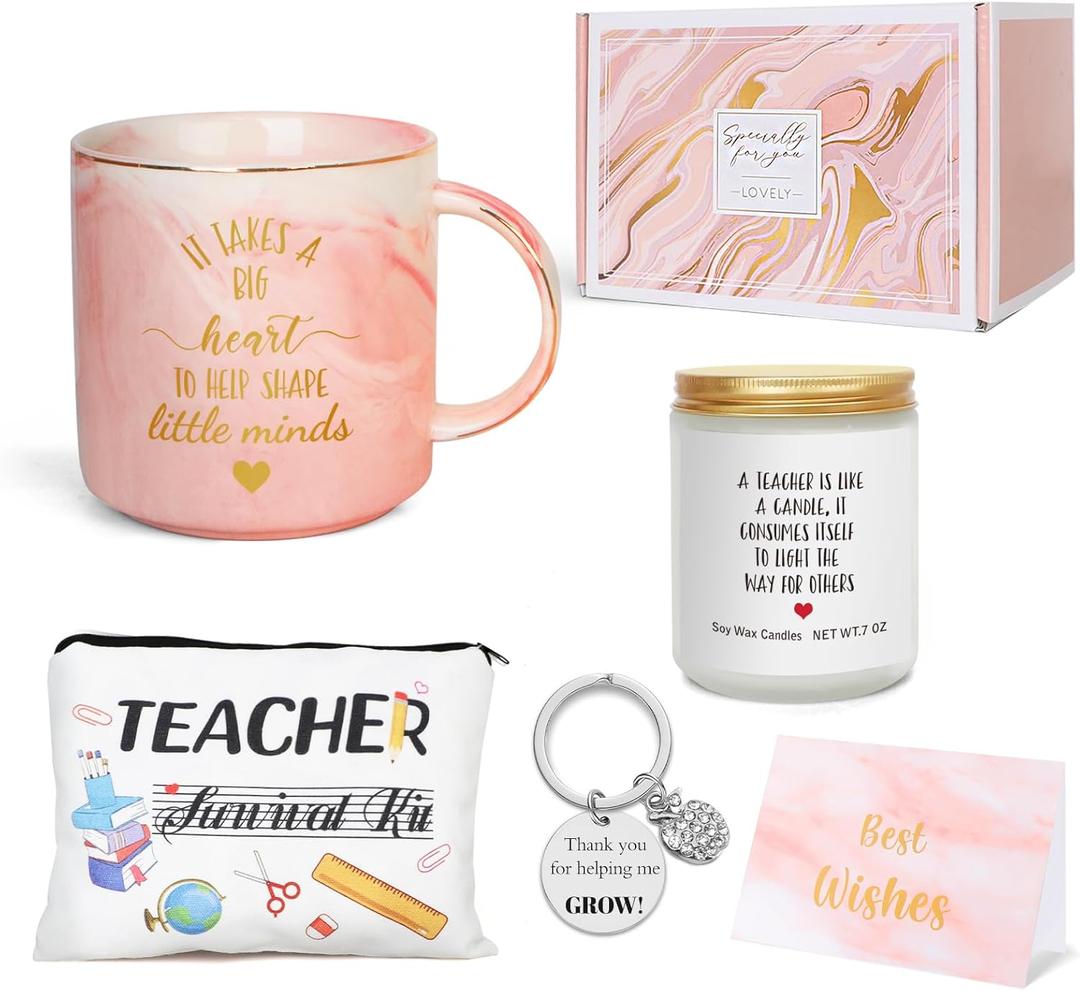 UAREHIBY Teacher Christmas Gifts for Women - Teachers Gift - Funny Teacher Appreciation Week Gifts - Valentine's Day - Retirement Gift (Pink)