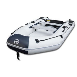 10ft Inflatable Dinghy Boat for Adult with Drop-Stitch Floor 3-4 Person Inflatable Raft with Oars & Carry Baag Heavy-Duty Motor Mount Ready for Fishing Diving Tender or Recreation USCG Approved