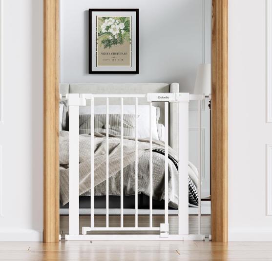 Babelio 26-31 in Baby Gate for Stairs, PressGuard Pet Gate with Wide Door
