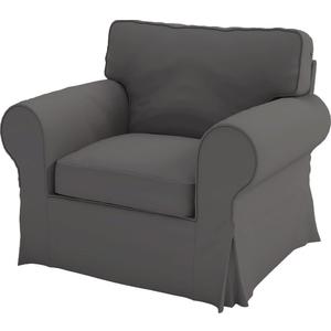Custom Slipcover Replacement Ektorp Chair Sofa Polyester Flax Cover Replacement is Custom Made Slipcover Compatible for IKEA Ektorp Armchair (Polyester Deep Gray Chair)