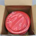 Mimorou 200 Pcs Red Plates Plastic 6 Inch Red Round Disposable for All Occasions Cake Plates Bulk for Special Events Wedding Birthday Travel Appetizer Party Supplies