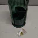 GAXmi Makeup Brush Holder with Lid Cosmetic Tools Organizer 360 Rotating Waterproof Dustproof Beauty Brushes Storage for Vanity, All Green | with Lid, 360 Rotating, Waterproof, Dustproof, for Vanity