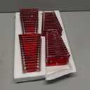 MCMCNCUIU Crystal Vase, Large Crystal Vases for Flowers, Red Large Flower Vase, Modern Glass Vases for Living Room, Bedroom, Kitchen, Dining Table, Mantle, Wedding, 9 Inches