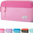 Mr. Pen Large Capacity Pencil Pouches and Bags - Mint Green School (Pink)