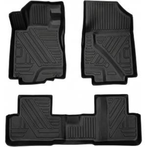 CRV Floor Mats Compatible with 2012-2016 Honda CR-VAll Weather Protection Waterproof Durable Anti-Slip Odorless Custom-fit TPE Floor Liner 1st and 2ed Rows Set