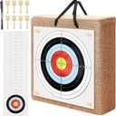 ShinyRelief 20 Inch Adult Backyard Straw Archery Target, for Recurve Compound or Longbow, 20 Pcs Paper Arrow Targets, Traditional Bow Arrow Target for Kids Youth Gift Archery Hunting Practice