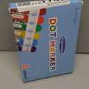 SEETOOOGAMES Bingo Daubers Dot Markers - Mixed Colors Set of 6 Pack - for Toddler Arts and Crafts (Red, Orange, Yellow, Green, Blue and Purple)