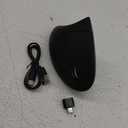 Ergonomic Wireless Rechargeable Mouse, Bluetooth+USB A+Type C(3 in 1) Connection, 5 Levels Up to 4800 DPI, 6 Silent Buttons, 2.4GHz Carpal Tunnel Vertical Mice, for Laptop, Desktop,MacBook-black