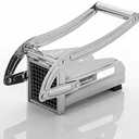Potato Chipper Chip Cutter and Stainless Steel French Fry Cutter Includes Interchangeable Sharp Blades and Secure Suction Base