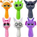 Sprunkis Plush Cartoon Throw Pillows,6PC Cute Soft Stuffed Party