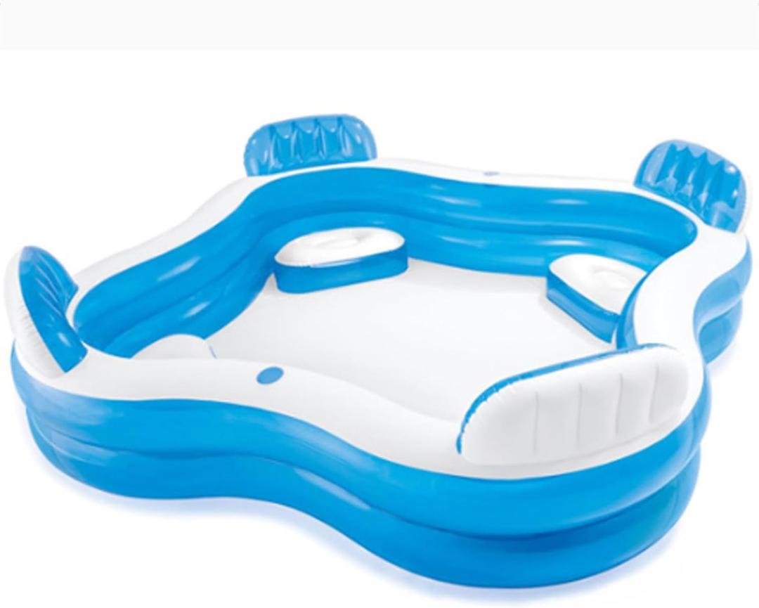 Paddling Pool for Kids Inflatable Swimming Pool for Adults and Kids with Seats Large Fun Lounger