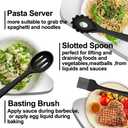 43 Pcs AIKKIL Kitchen Utensils Set, Heat Resistant Silicone Cooking Kitchen Utensils Set with Holder, Spoon, Spatula, Kitchen Gadgets Tools Set For Nonstick Cookware, Dishwasher(BPA Free, Black)