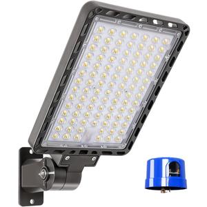 ledmo LED Parking Lot Light 37000lm Outdoor Dusk to Dawn Commercial Street Light with Adjustable Arm Wall Mount 240W IP65 LED Barn Security Area Lights for Yard Sport Warehouse Shop 5000K, 1pack-240W-Wall Mount