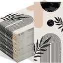 Tinlade Disposable Hand Napkins Guest Towels Disposable Bathroom Hand Napkins Guest Decorative Kitchen Towels for Party Dinners Wedding Bathroom(100 Pcs,Black Boho)