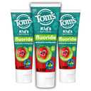 Tom's of Maine Fluoride Kids Toothpaste, Natural Toothpaste, Dye Free, No Artificial Preservatives, Silly Strawberry, 5.1 oz. 3-Pack 