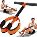 Pedal Resistance Band, Portable Tummy Trimmer Exercise Equipment for Home Gym, Full Body Core Workout Trainer for Abs, Arms, Legs, Back, Glutes Ideal for Men, Women & Postpartum Recovery, Orange