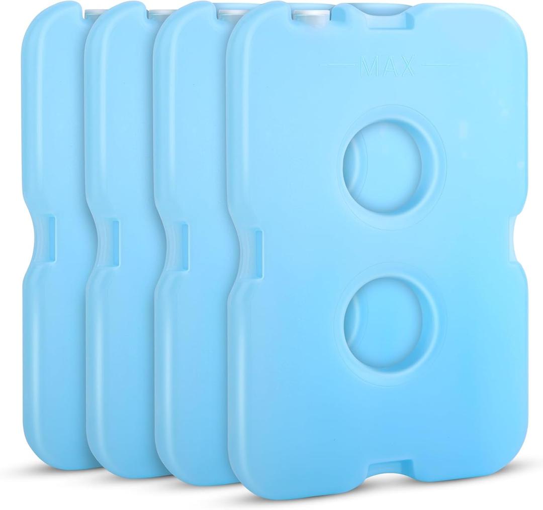 4/8 Pack Ice Packs for Lunch Boxes & Coolers, Slim Reusable Lunchbox Cooler for Women, Quick Freeze Space Saving Freezer Icepack, Long-Lasting Picnic Accessories Small Cold Pack, Travel Essentials (6.9" x 4.7" x 0.5"Suitable for lunchboxe)