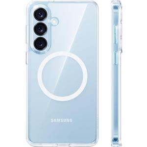 TORRAS Magnetic Shockproof for Samsung Galaxy S26 Case, [Non-Yellowing] [Fit for MagSafe] [12FT Military-Grade Protection] Transparent Protective Slim Case for Samsung S26 Case, Diamond Clear