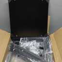 5 Gallon Water Bottle Jug Holder 3-Tier Organizer with Lockable Casters Heavy Duty Storage Rack Dispenser Stand With Wood Top Shelf for Kitchen Office Garage Black