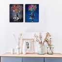 Framed Banksy Street Graffiti Wall Art Decor Large Abstract Pictures Canvas Painting Prints Colorful Modern Contemporary Poster Artwork Stretched for Wall Home Bathroom Bedroom Living Room Ready Hang