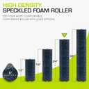 ProsourceFit High Density Foam Rollers 24 - inches long, Firm Full Body Athletic Massage Tool for Back Stretching, Yoga, Pilates, Post Workout Muscle Recuperation, Black/Blue