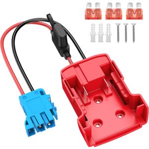 Power Wheel Azocek Adapter Compatible with Milwaukee Battery with Wire Harness Connector Compatible with Peg-Perego Children Ride-on Car, 12AWG Wire with 40A Fuse