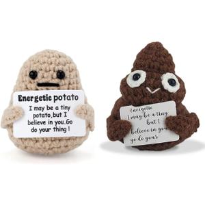 HELVAK Funny Gifts Mini Potato Cute and Funny White Elephant Gift Suitable for Birthday (Potato+Poo)