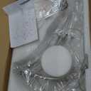 Crystal Chandelier 23.6 inch Sliver Round Ceiling Light Fixture, Modern Luxury Raindrop Chandeliers for Dining Room Living Room Entryway Foyer Bedroom Kitchen Island