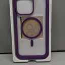 Miracase Magnetic for iPhone 15 Pro Max Case 6.7'' [Compatible with Magsafe] Full-Body Drop Proof Phone Case for iPhone 15 ProMax with Built-in 9H Tempered Glass Screen Protector,Magnetic Purple