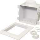 Highcraft TC100 Universal Inlet/Outlet Box Replacement White ABS