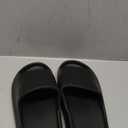 Hsttgsr Pillow Slippers for Women and Men, EVA Anti-Slip, Super Soft, Quick-Drying Comfort Cloud Slides for Showers, Lightweight Spa Massage Summer Sandals for Adults, Indoor and Outdoor (Black) 13 