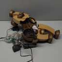 11" H Golden Tiered Bowl Fountain with Color Changing LED Lights with Adapter Brown