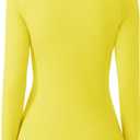 SPVISE Long Sleeve Compression Shirts for Women Workout Tops Cool Dry Breathable Yoga Running Hiking T-Shirt Fitted Basic Top (Yellow, S)